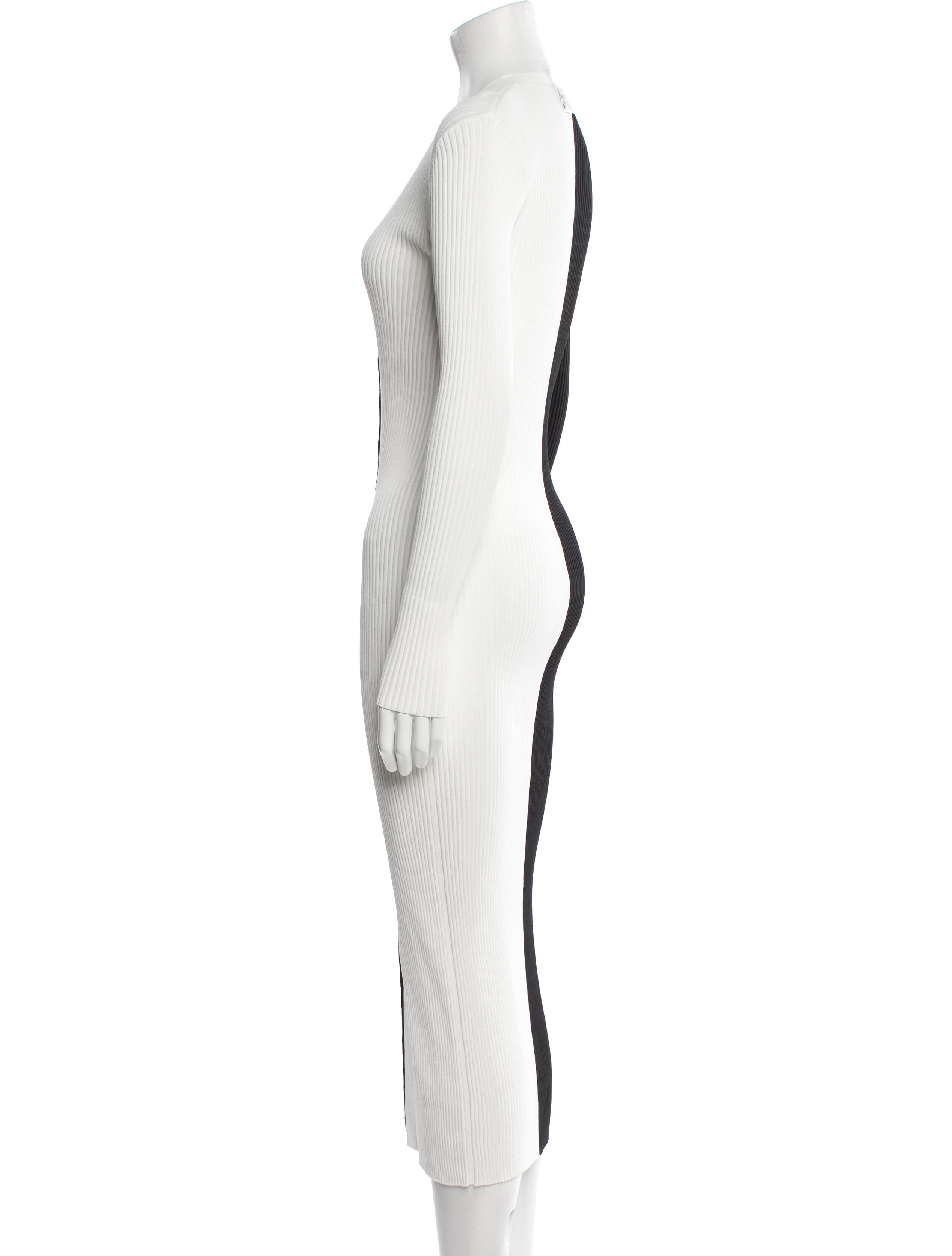 Staud V-Neck Long Dress