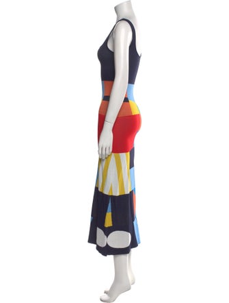 Staud Printed Long Dress