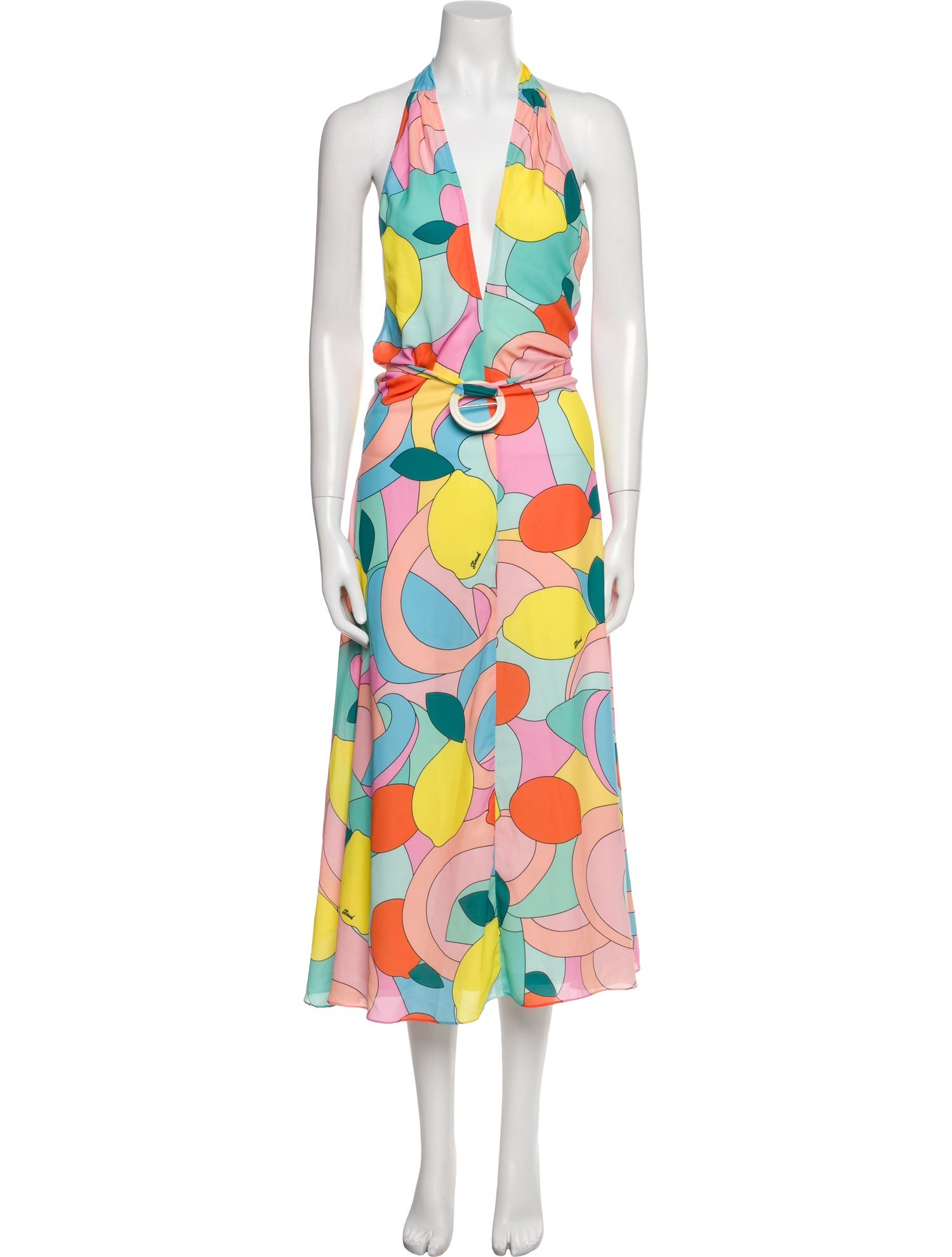 Staud Printed Long Dress