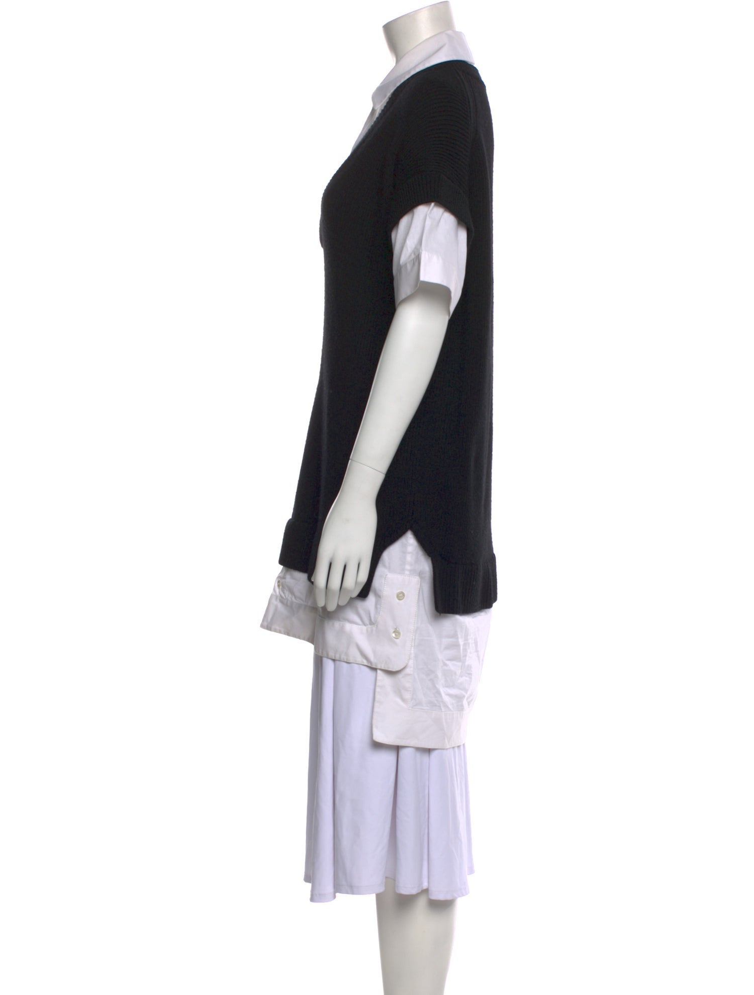 Staud Merino Wool Colorblock Pattern Sweater