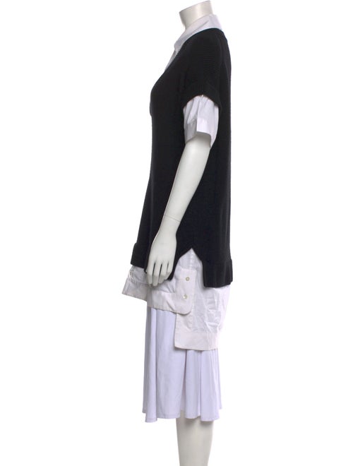 Staud Merino Wool Colorblock Pattern Sweater