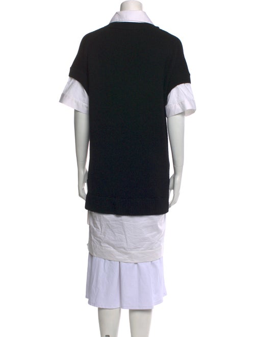 Staud Merino Wool Colorblock Pattern Sweater