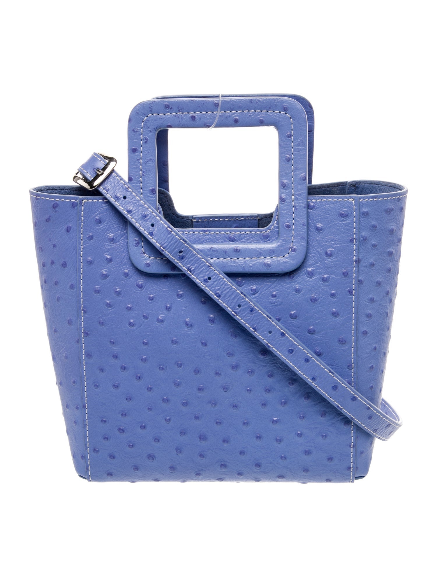 Staud Ostrich Top Handle Bag