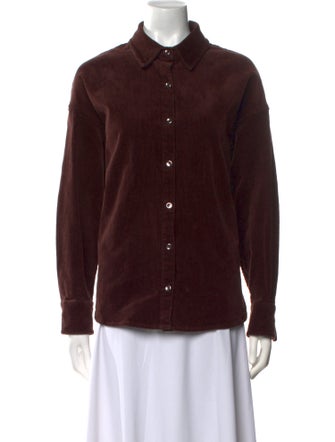 Staud Long Sleeve Button-Up Top