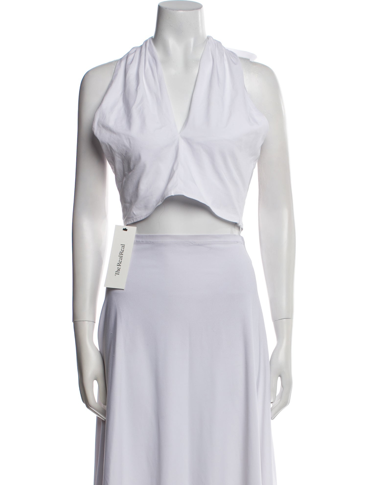 Staud V-Neck Sleeveless Crop Top