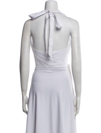 Staud V-Neck Sleeveless Crop Top