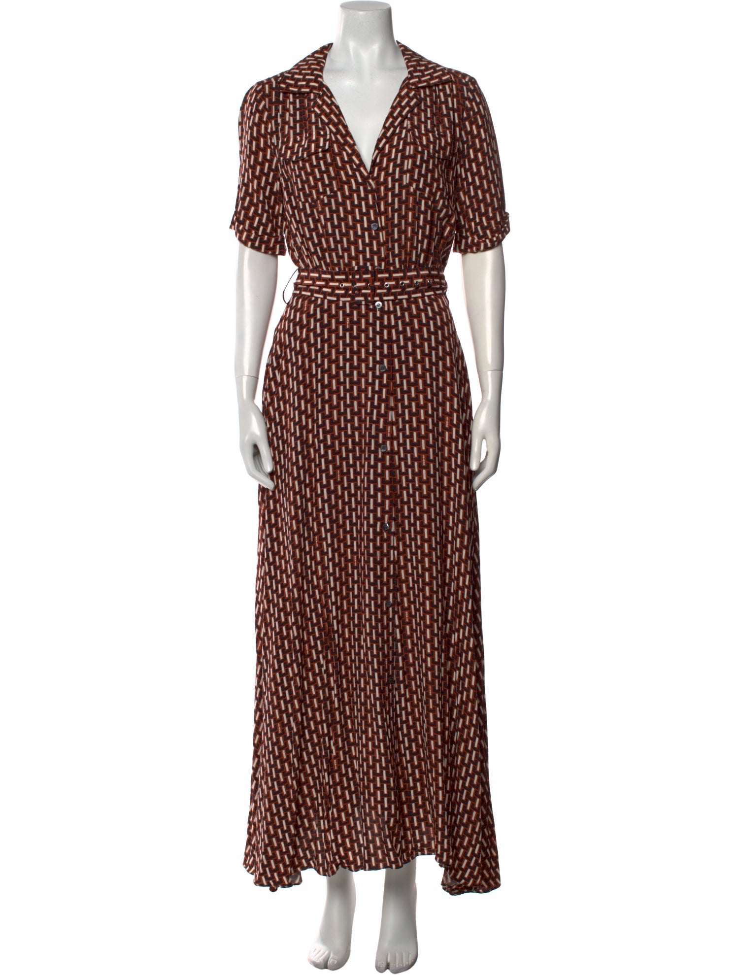 Staud Printed Long Dress
