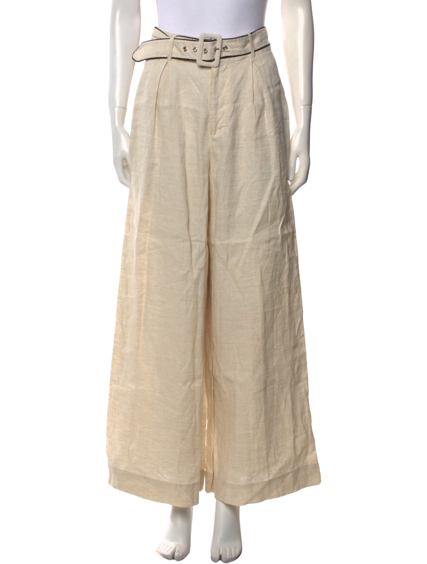 Staud Linen Wide Leg Pants