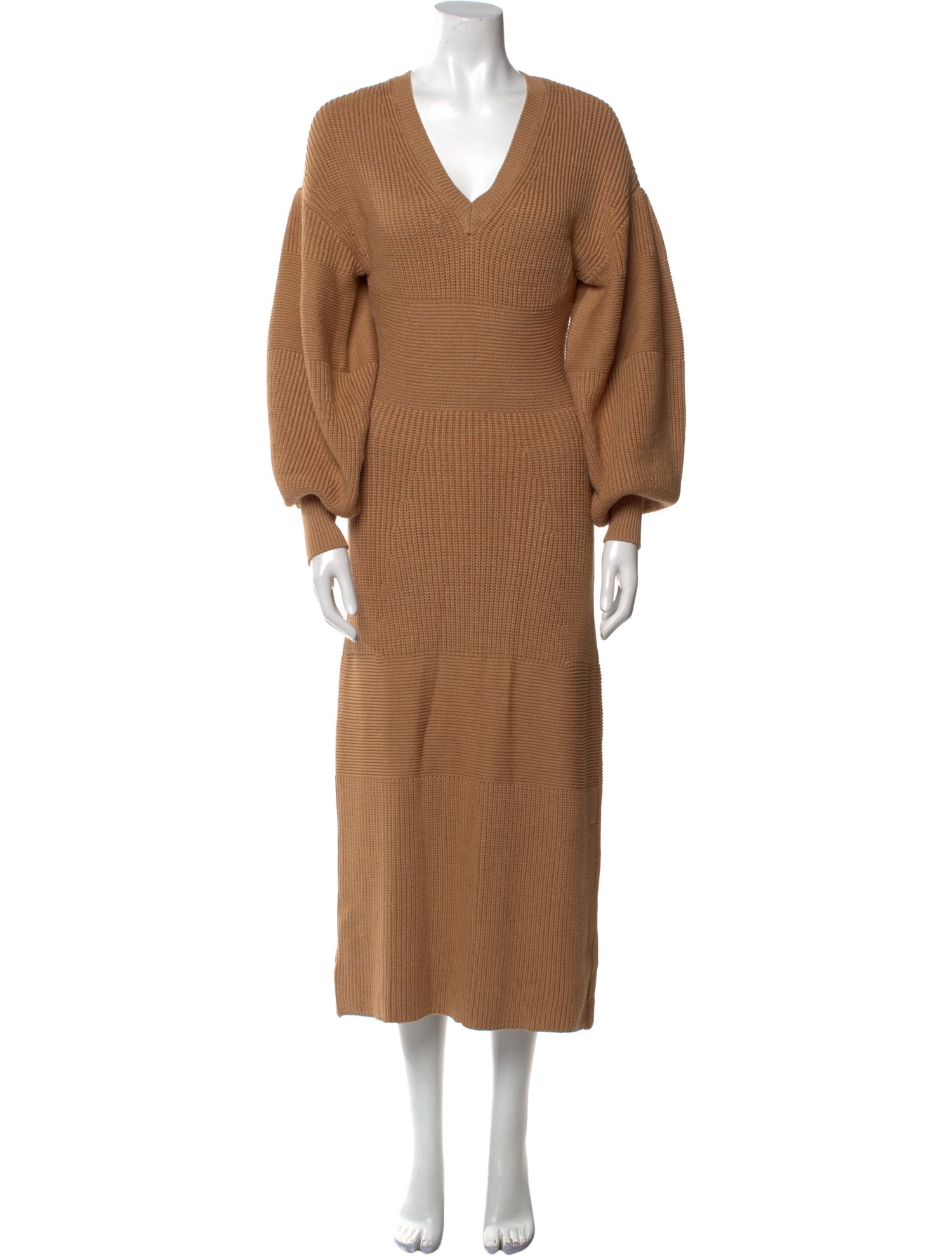 Staud V-Neck Long Dress