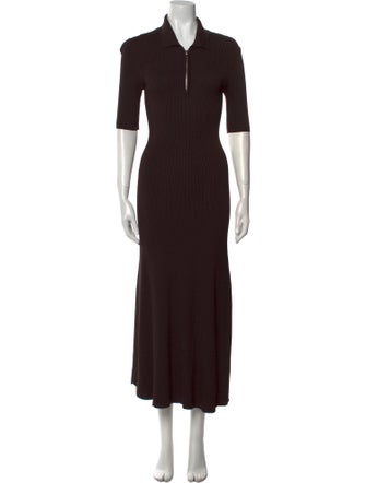 Staud V-Neck Long Dress