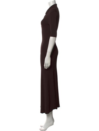 Staud V-Neck Long Dress