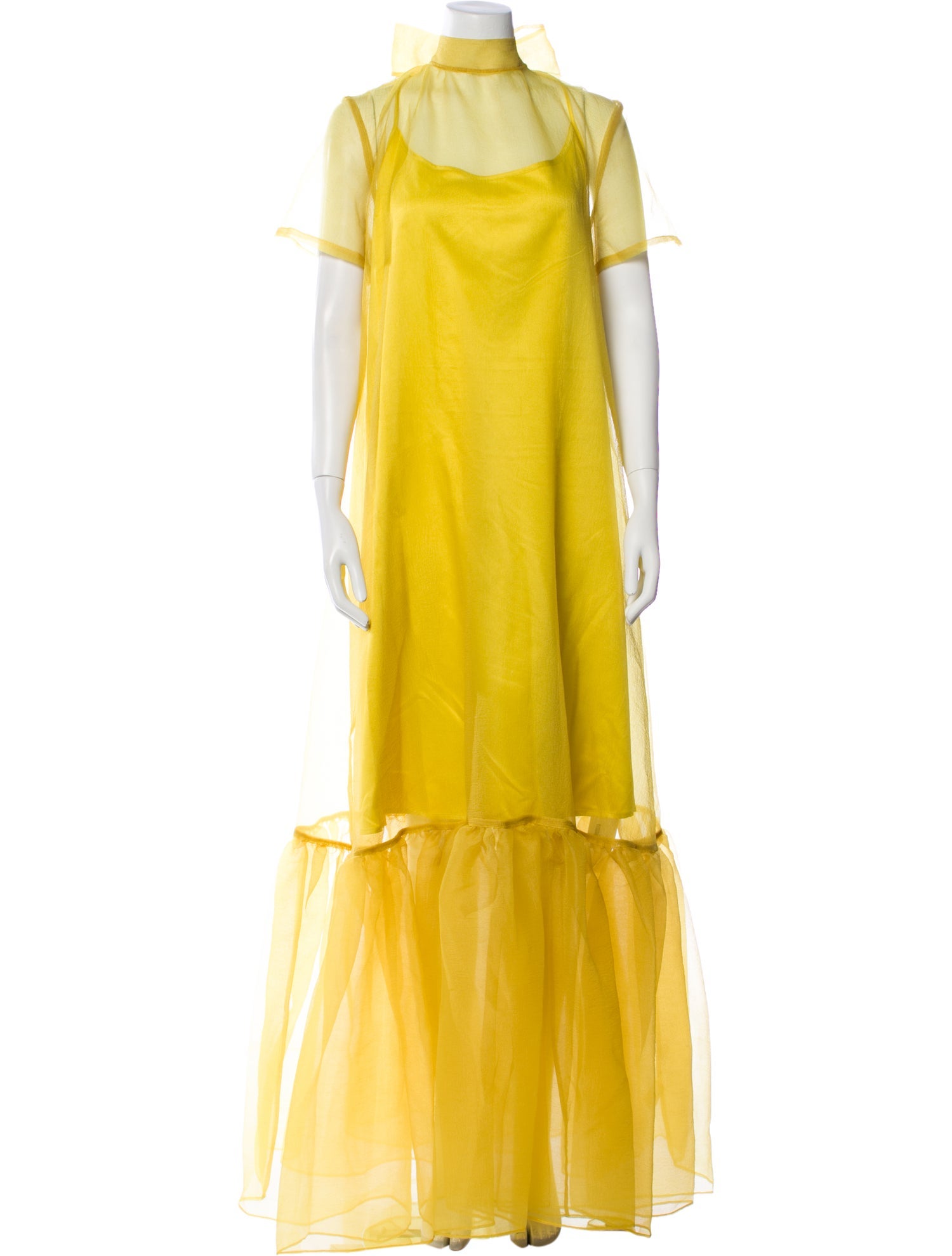 Staud Mock Neck Knee-Length Dress