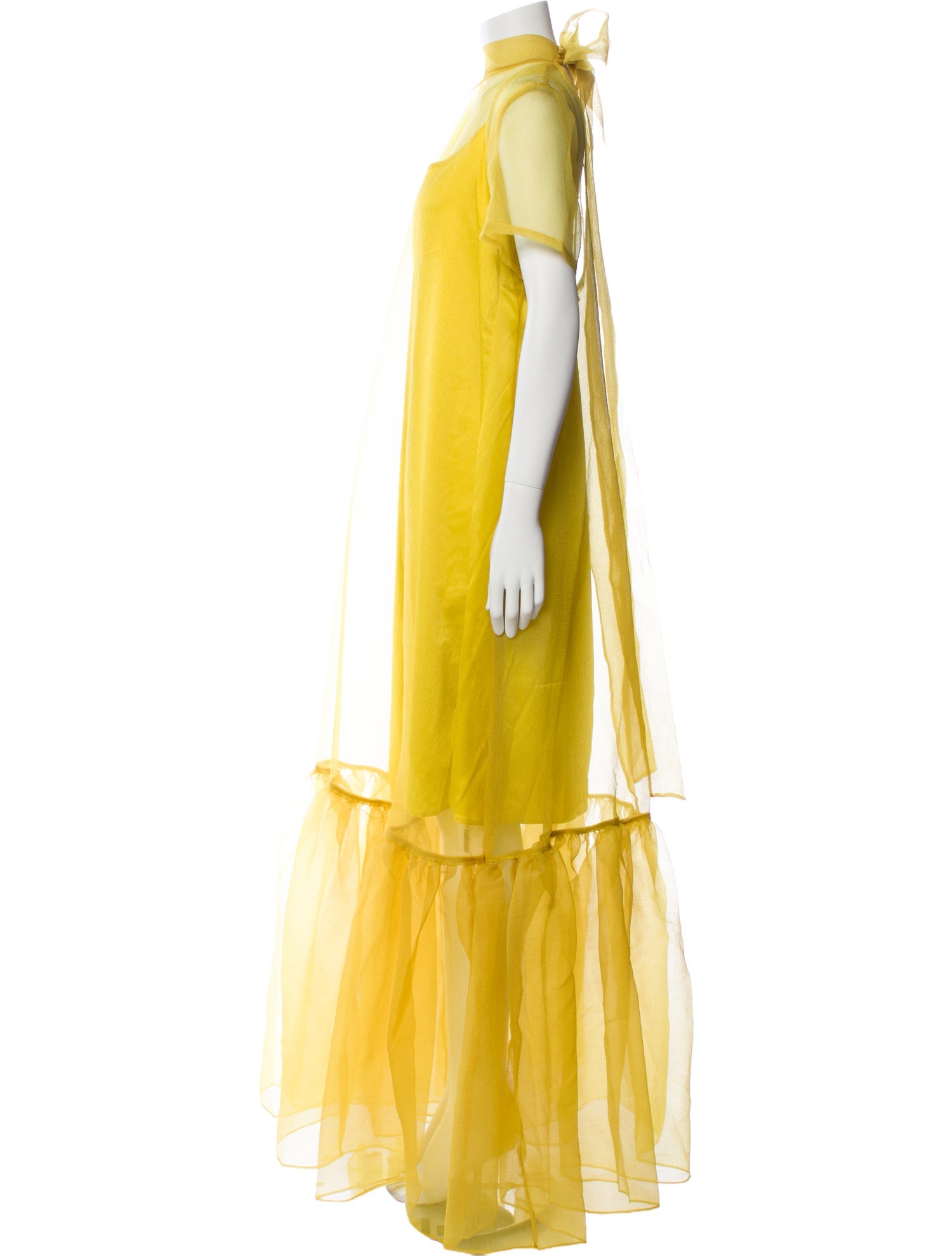 Staud Mock Neck Knee-Length Dress