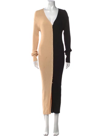 Staud Colorblock Pattern Long Dress