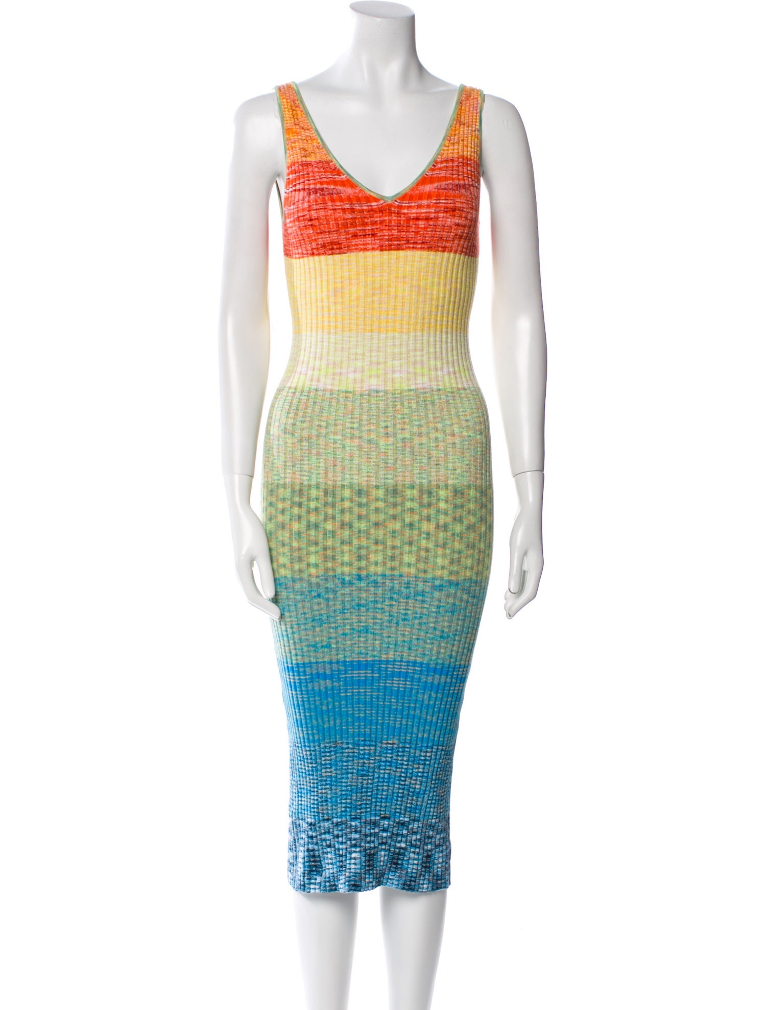 Staud Printed Midi Length Dress