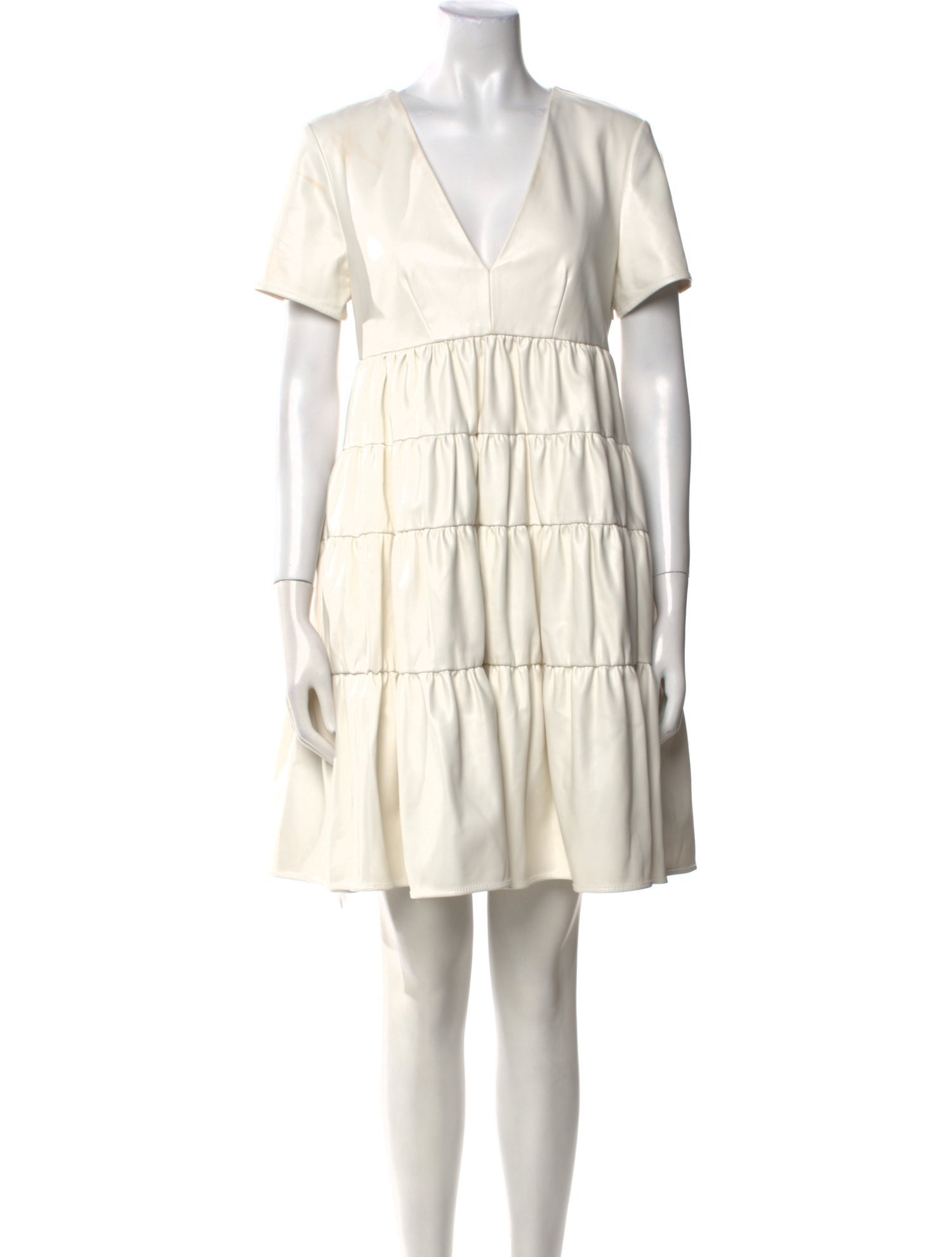 Staud V-Neck Mini Dress