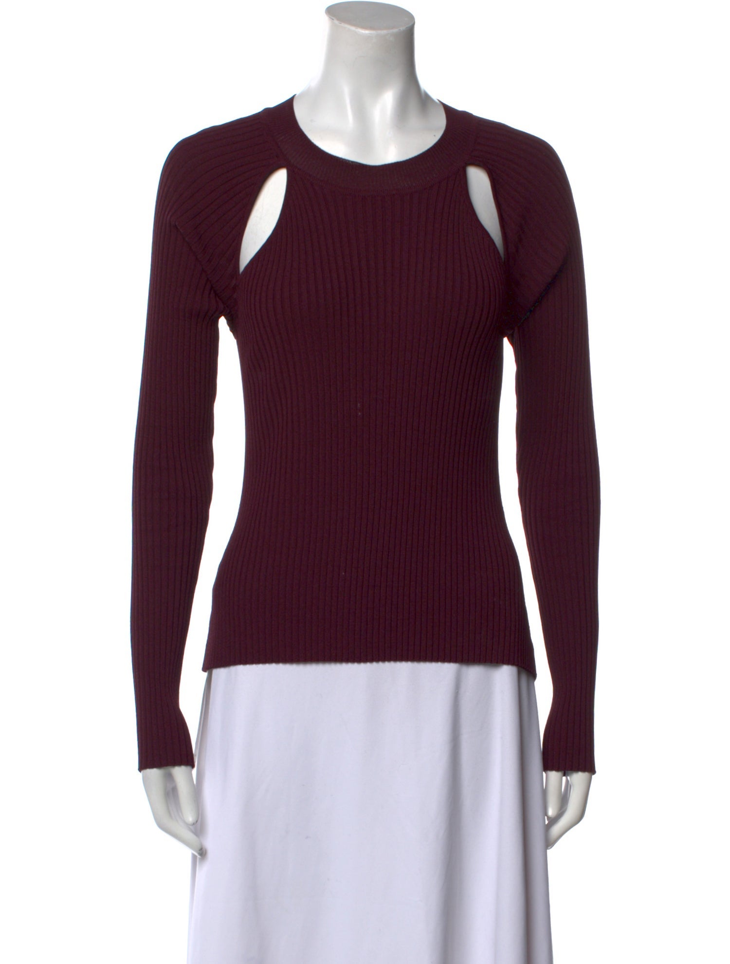 Staud Crew Neck Long Sleeve Top