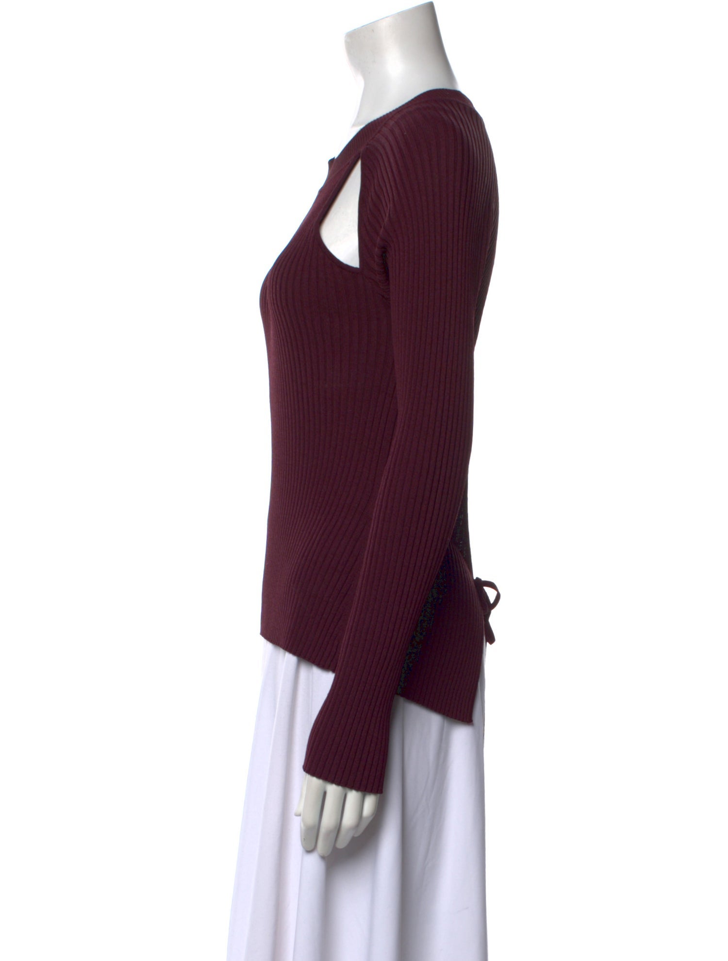 Staud Crew Neck Long Sleeve Top