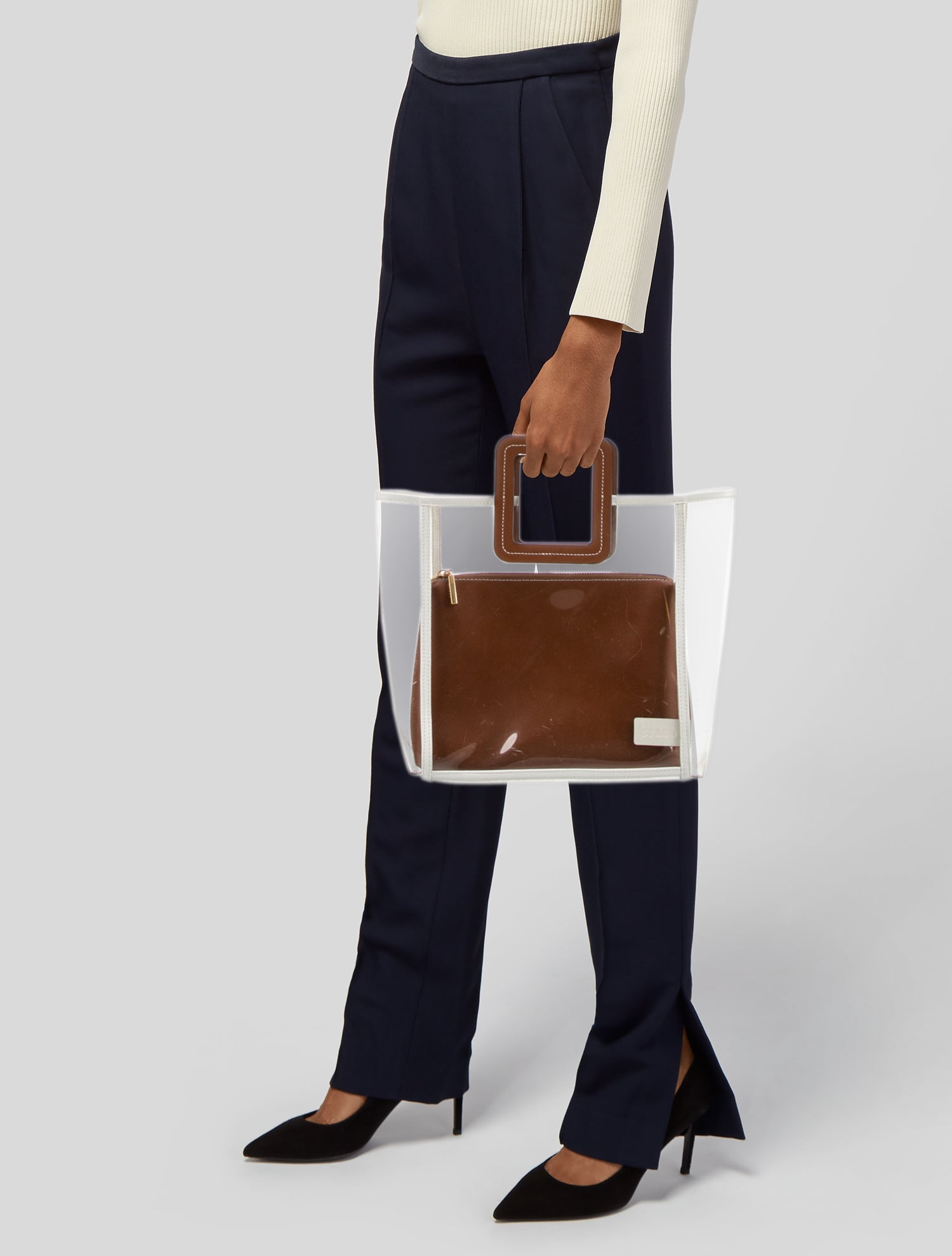 Staud PVC Top Handle Bag