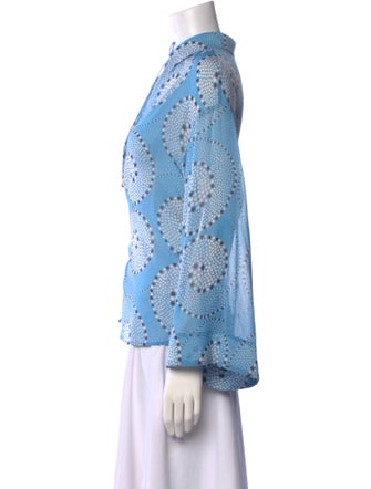 Staud Polka Dot Print Long Sleeve Top