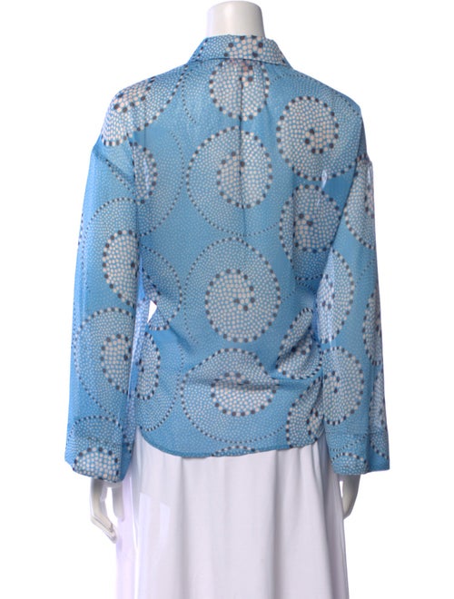 Staud Polka Dot Print Long Sleeve Top