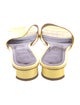 Staud Embossed Leather Slides
