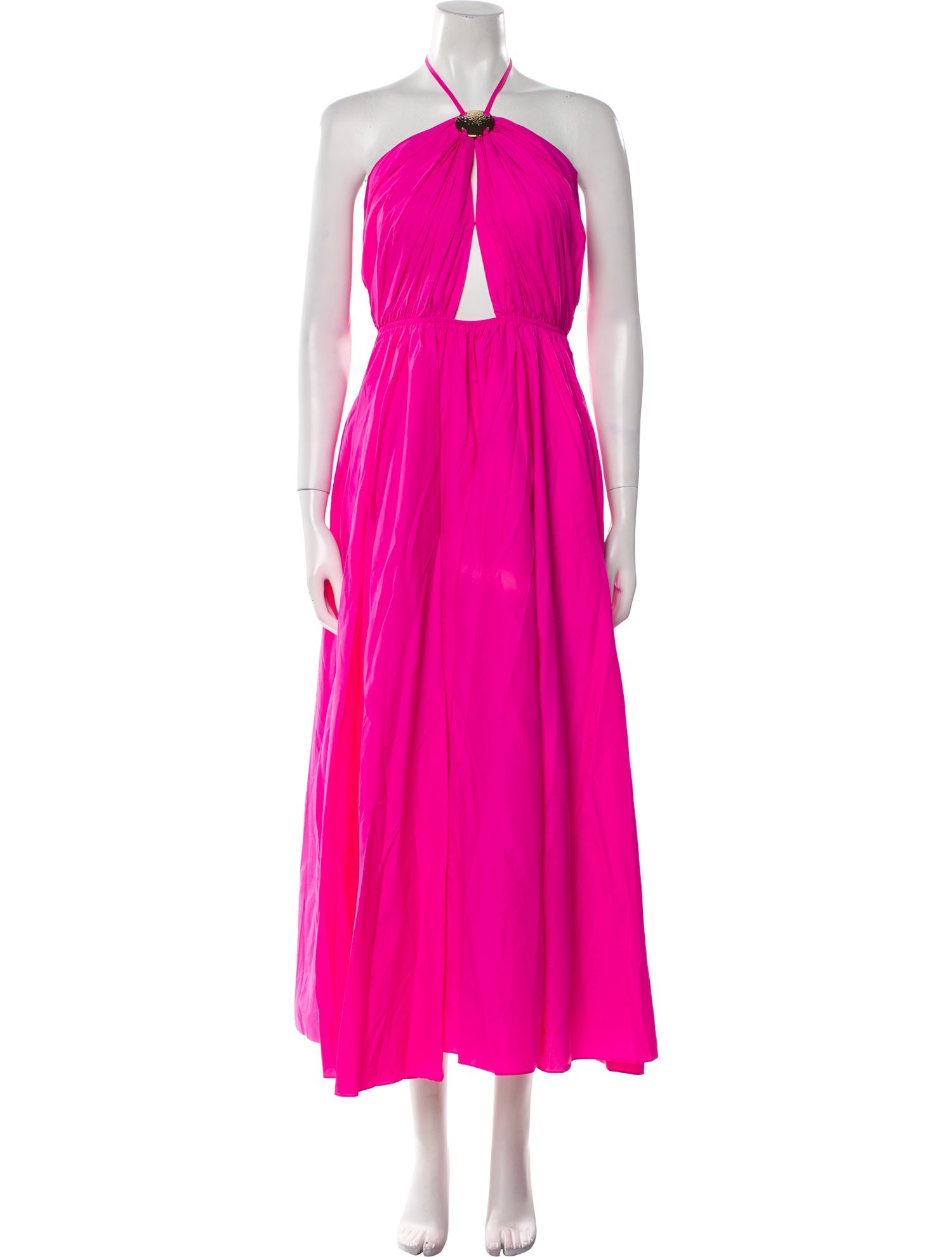 Staud Halterneck Midi Length Dress