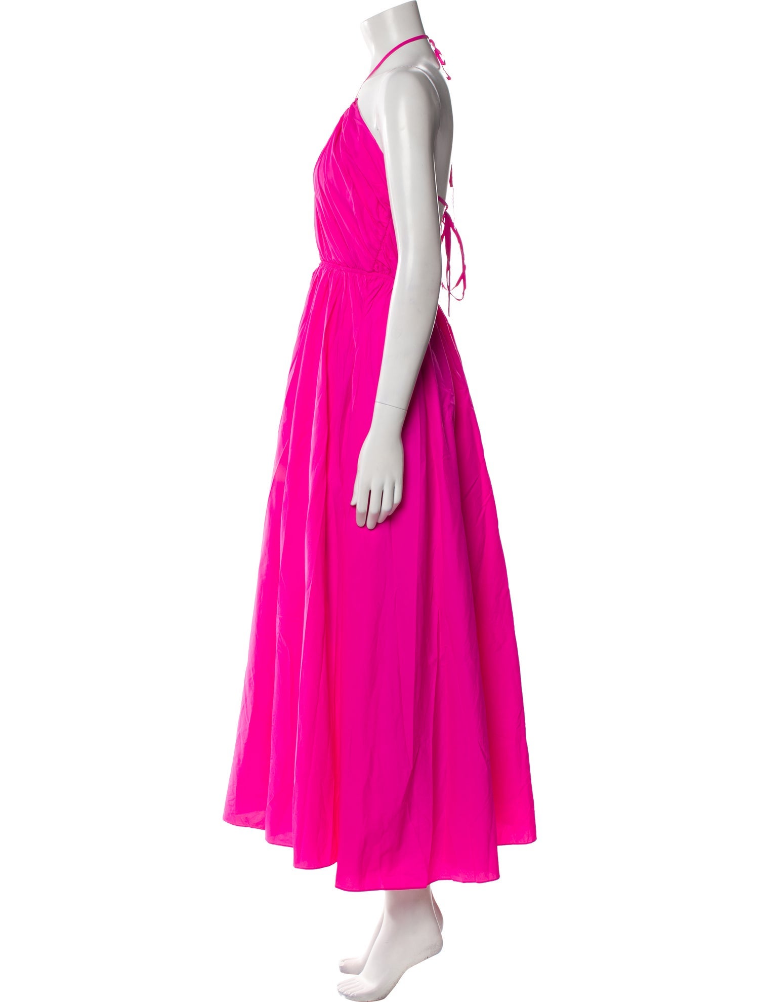 Staud Halterneck Midi Length Dress