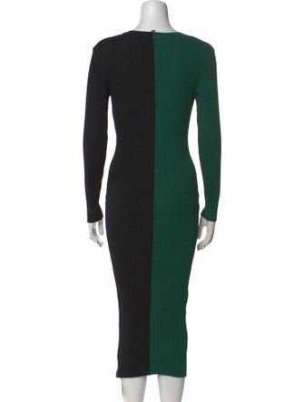 Staud V-Neck Midi Length Dress