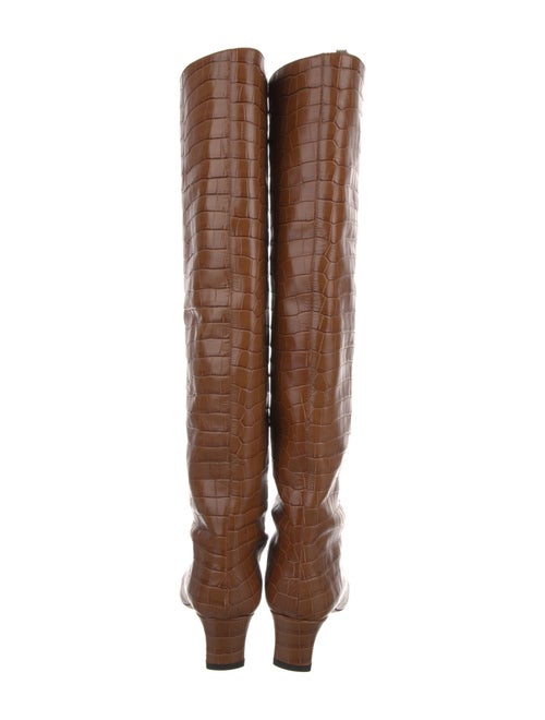 Staud Embossed Leather Riding Boots