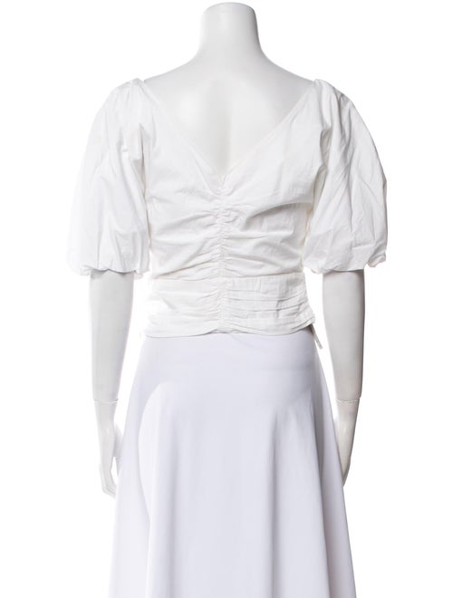 Staud V-Neck Short Sleeve Crop Top