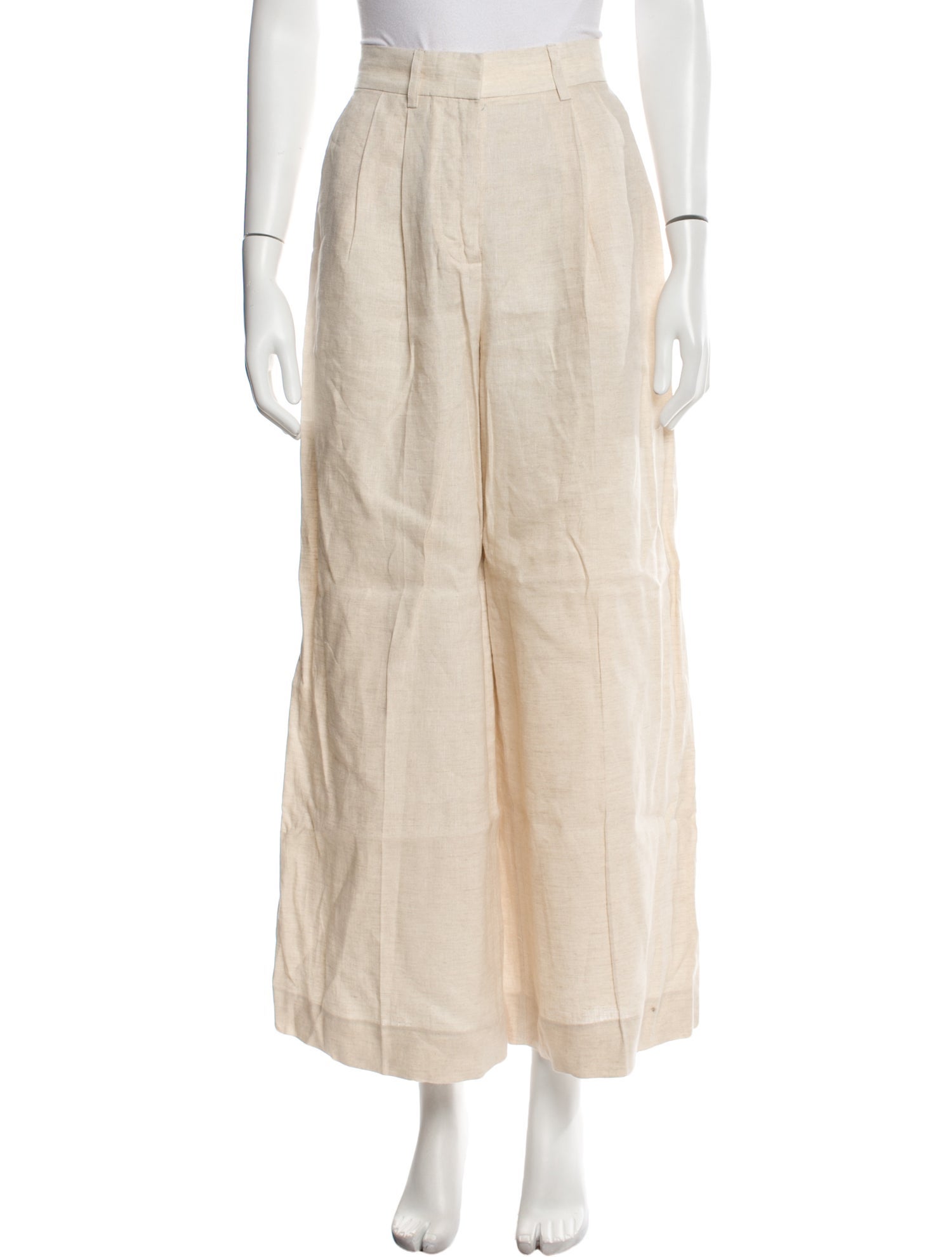 Staud Linen Wide Leg Pants