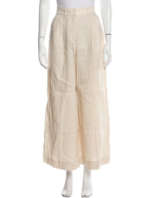 Staud Linen Wide Leg Pants