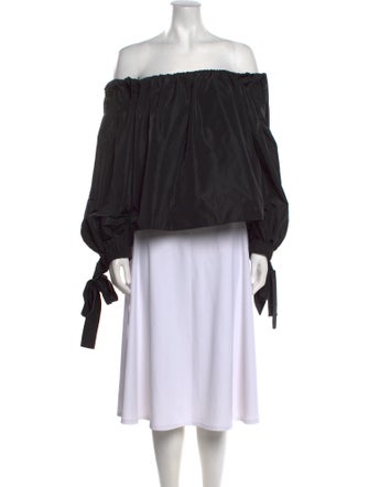Staud Off-The-Shoulder Long Sleeve Blouse