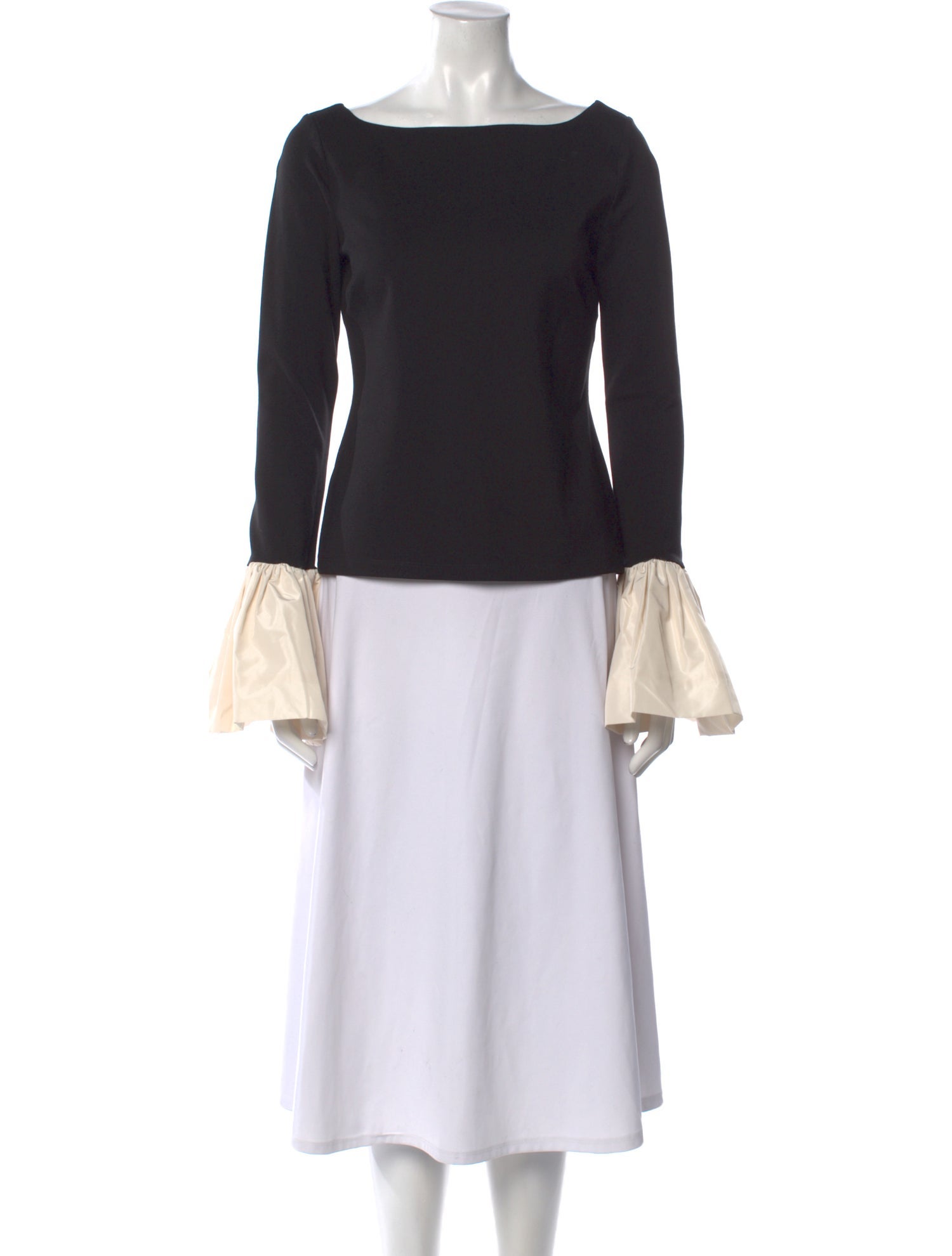 Staud Bateau Neckline Long Sleeve Top