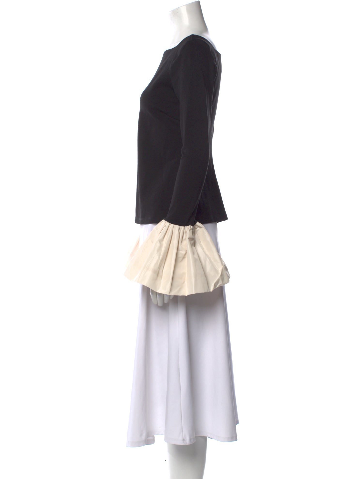 Staud Bateau Neckline Long Sleeve Top