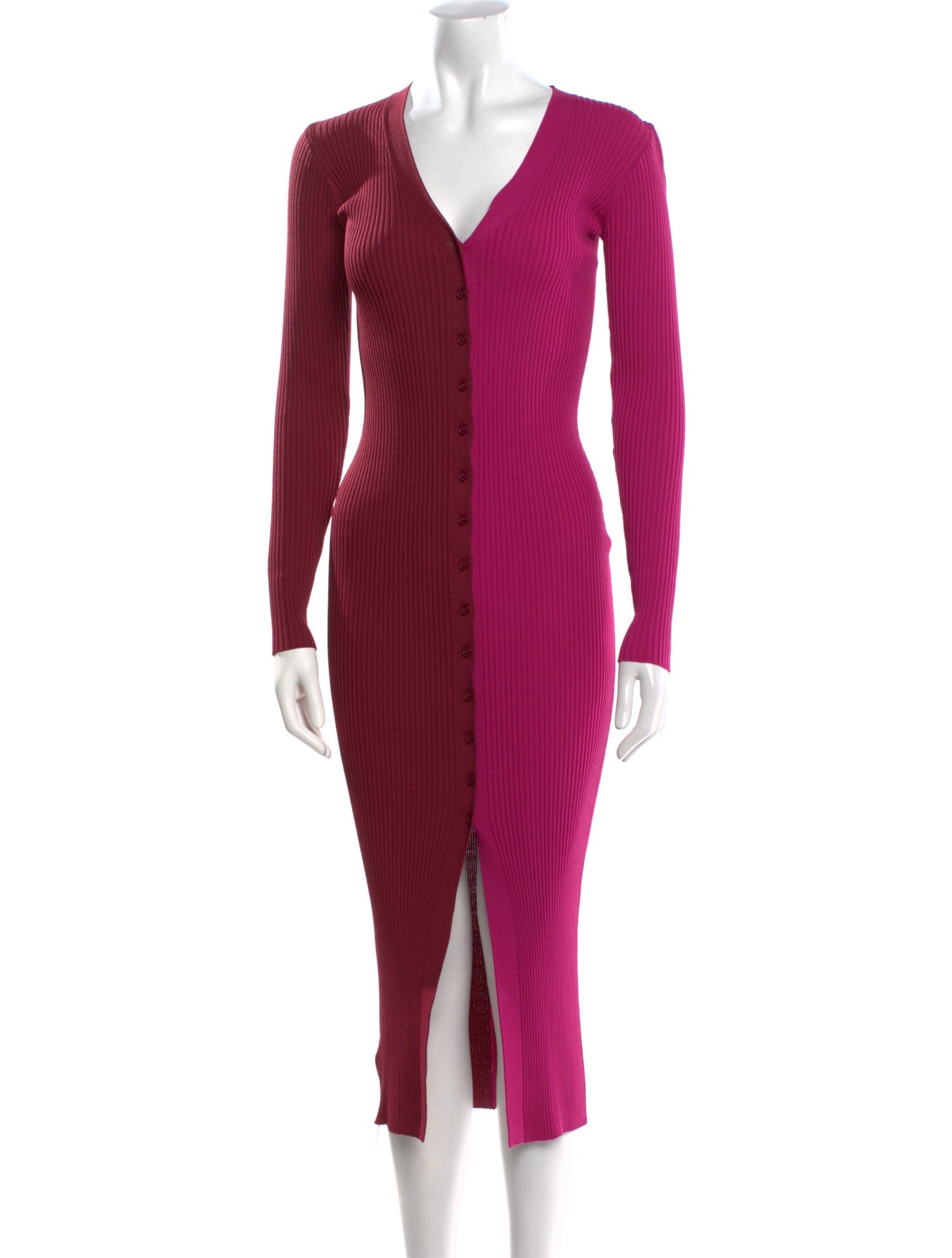 Staud V-Neck Long Dress