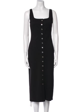 Staud Square Neckline Midi Length Dress