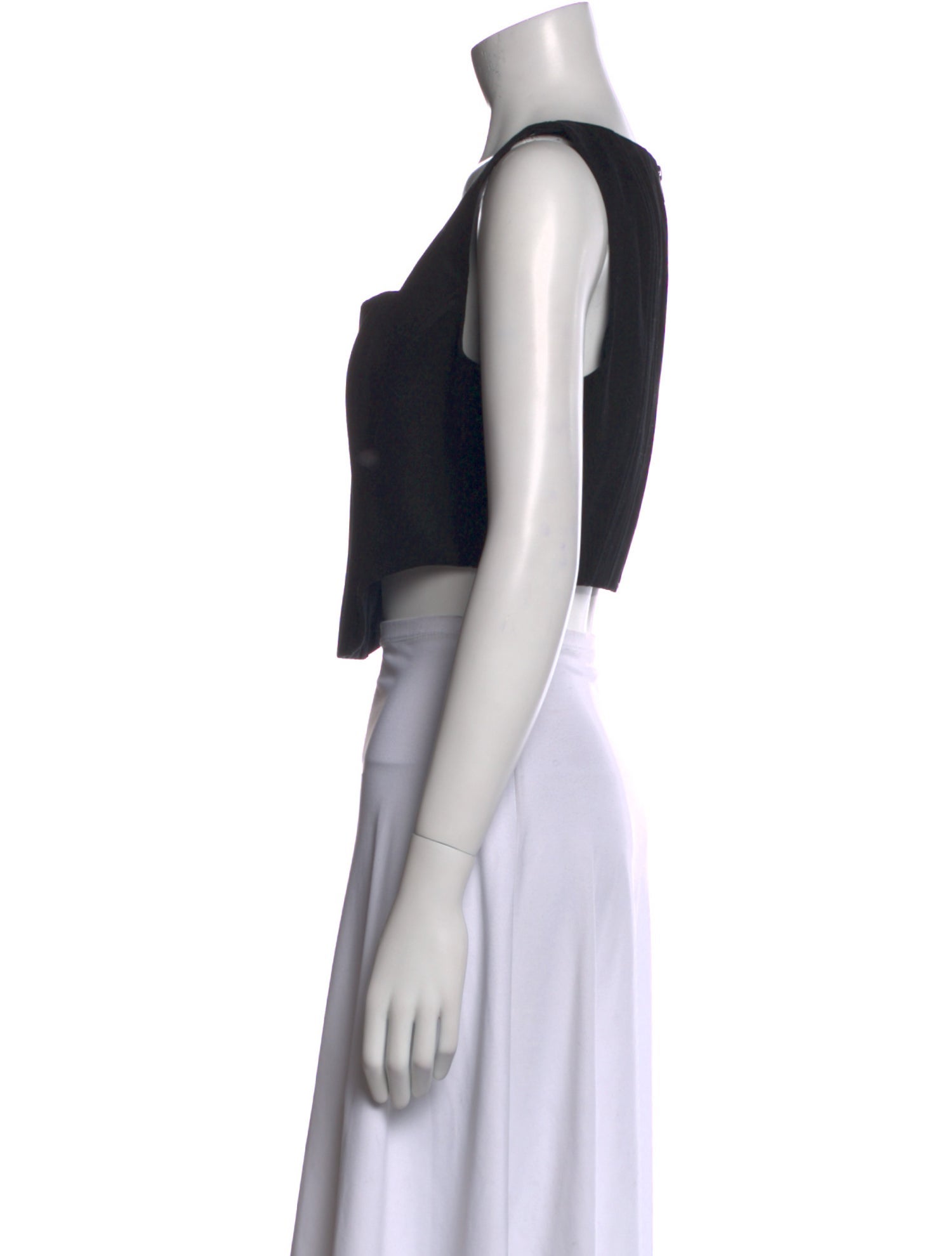 Staud Square Neckline Sleeveless Crop Top