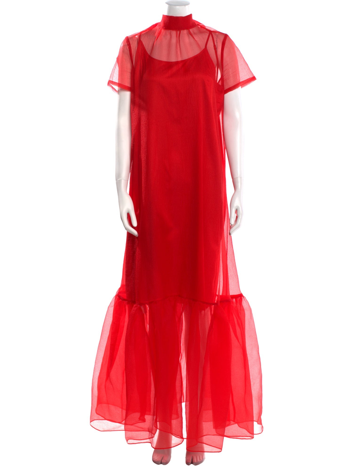 Staud Mock Neck Long Dress