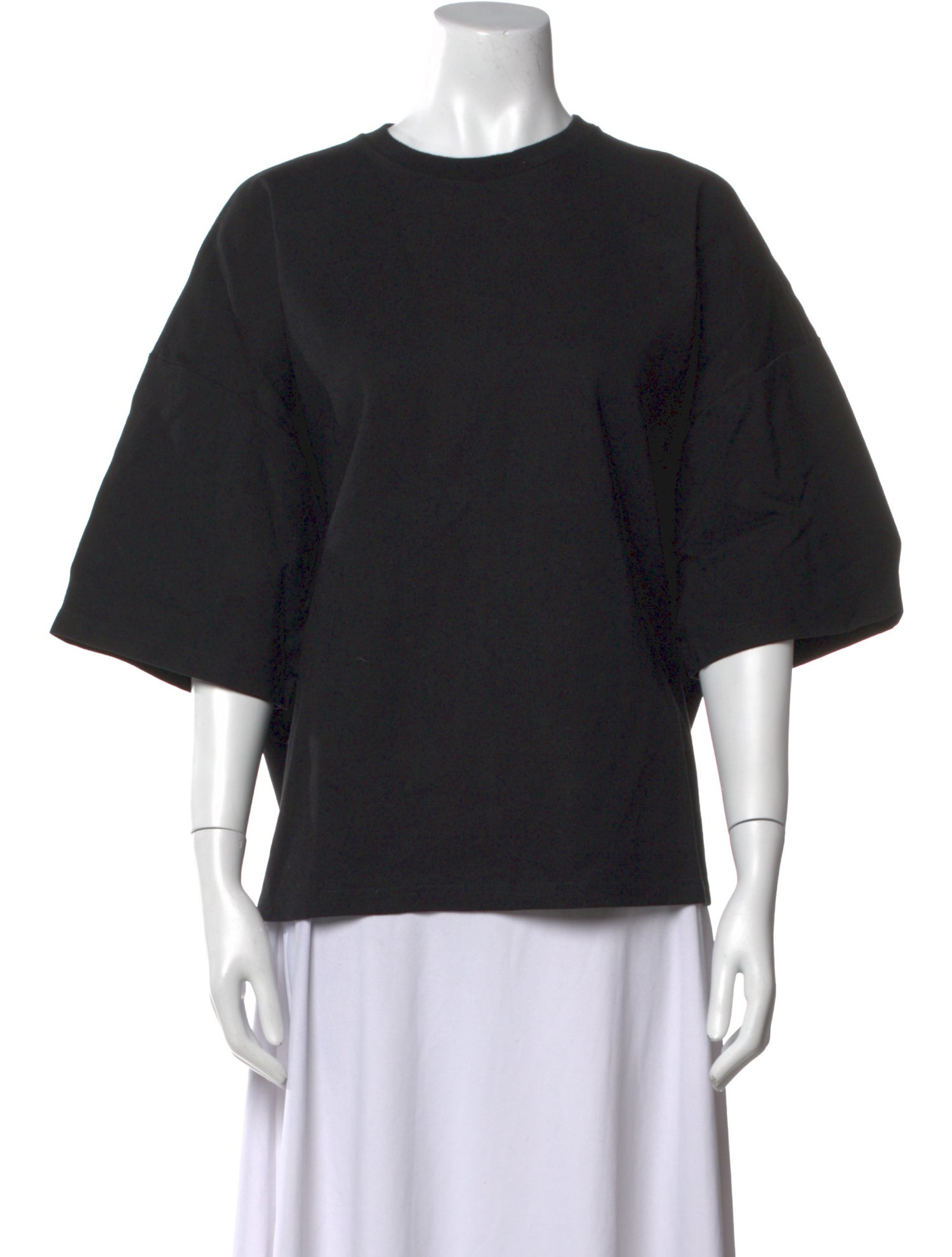 Staud Crew Neck Three-Quarter Sleeve Sweatshirt