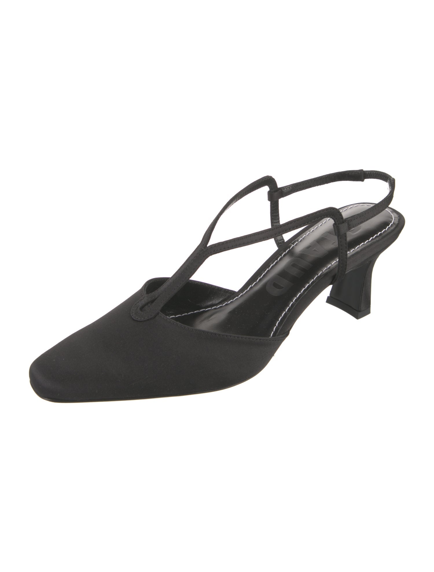 Staud Satin T-Strap Pumps