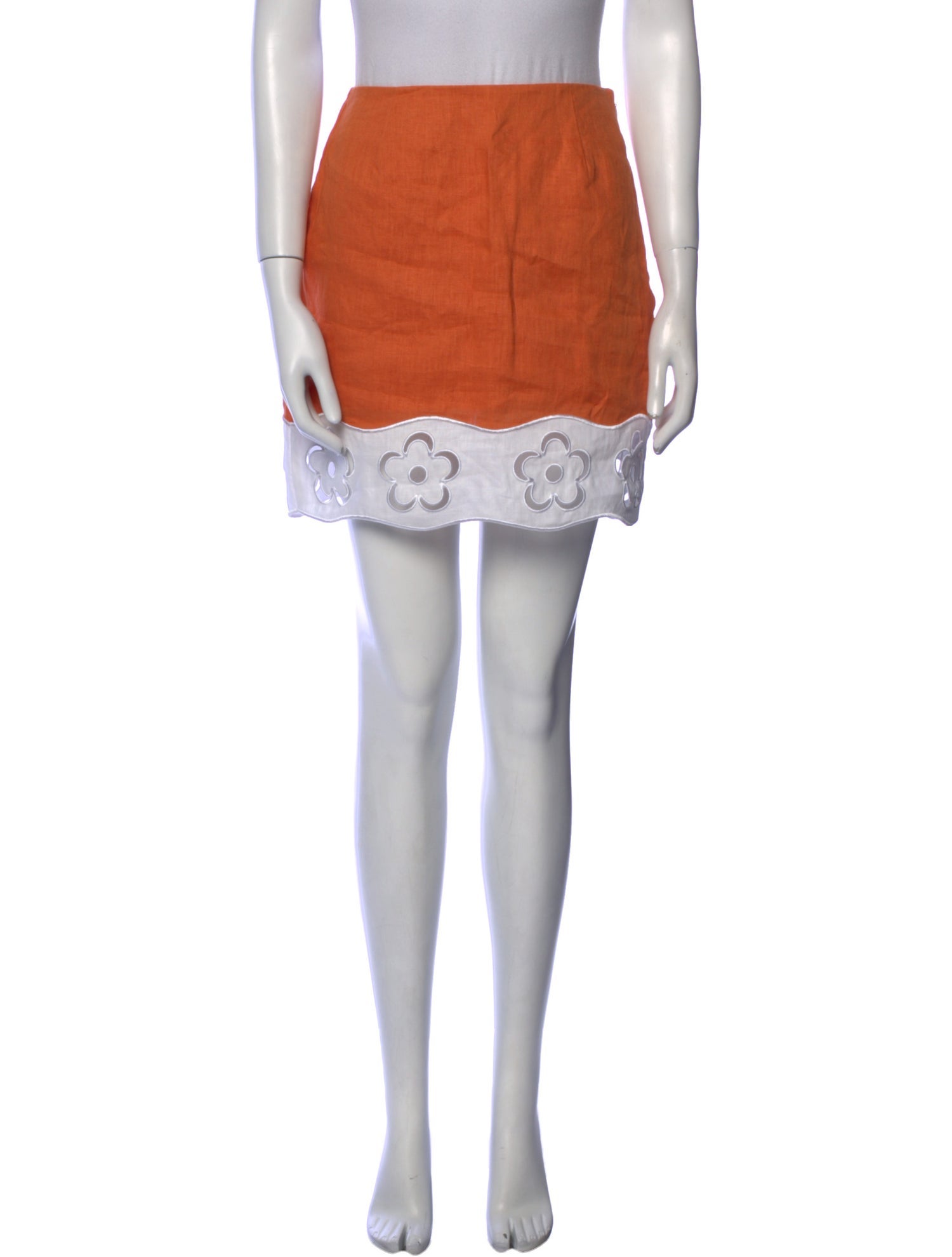 Staud Linen Mini Skirt