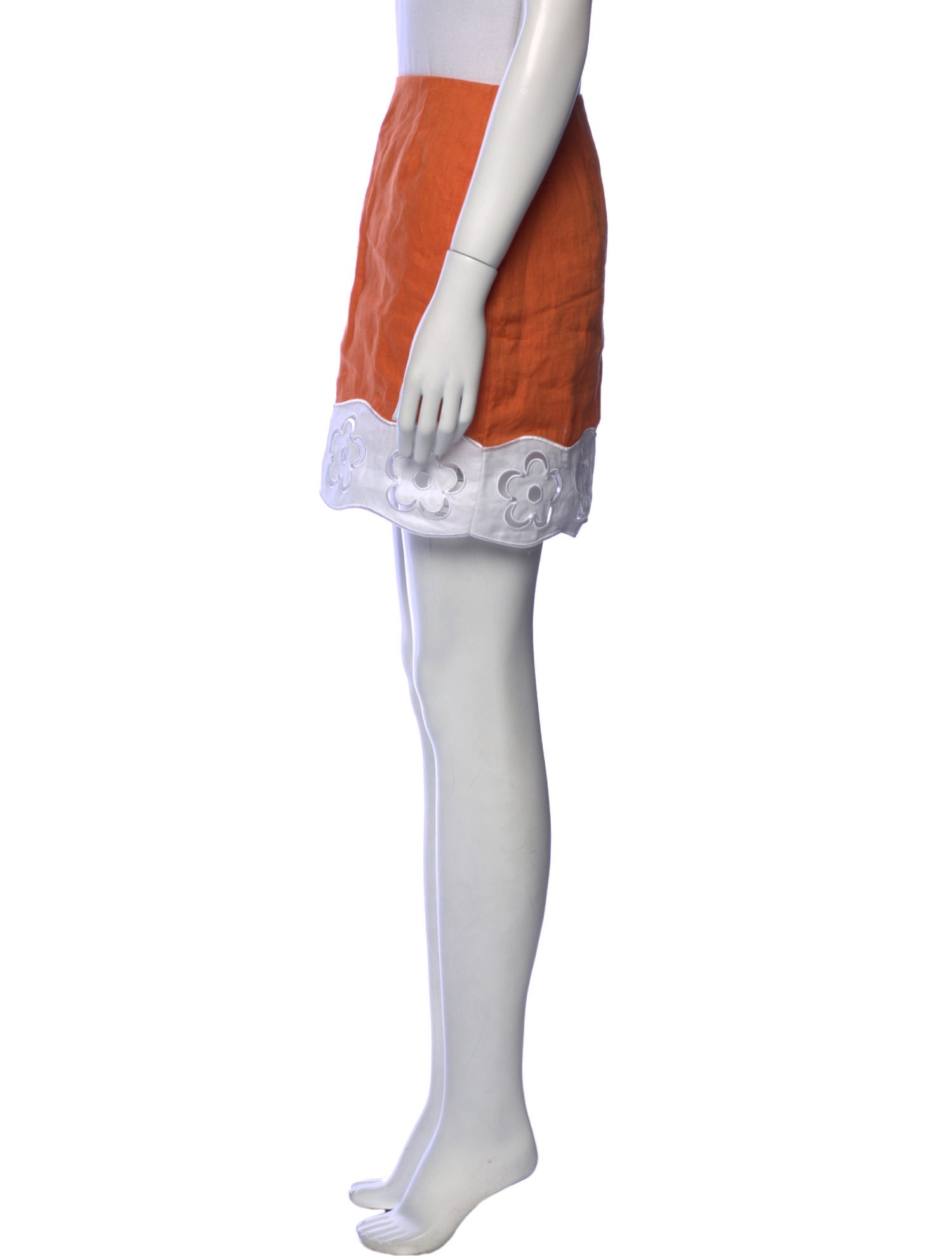 Staud Linen Mini Skirt