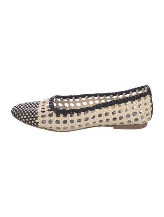 Staud Leather Colorblock Pattern Flats