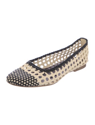 Staud Leather Colorblock Pattern Flats