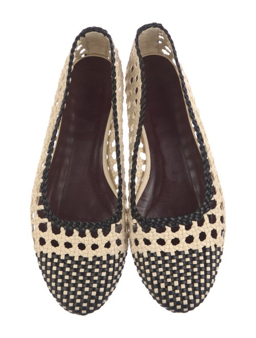 Staud Leather Colorblock Pattern Flats