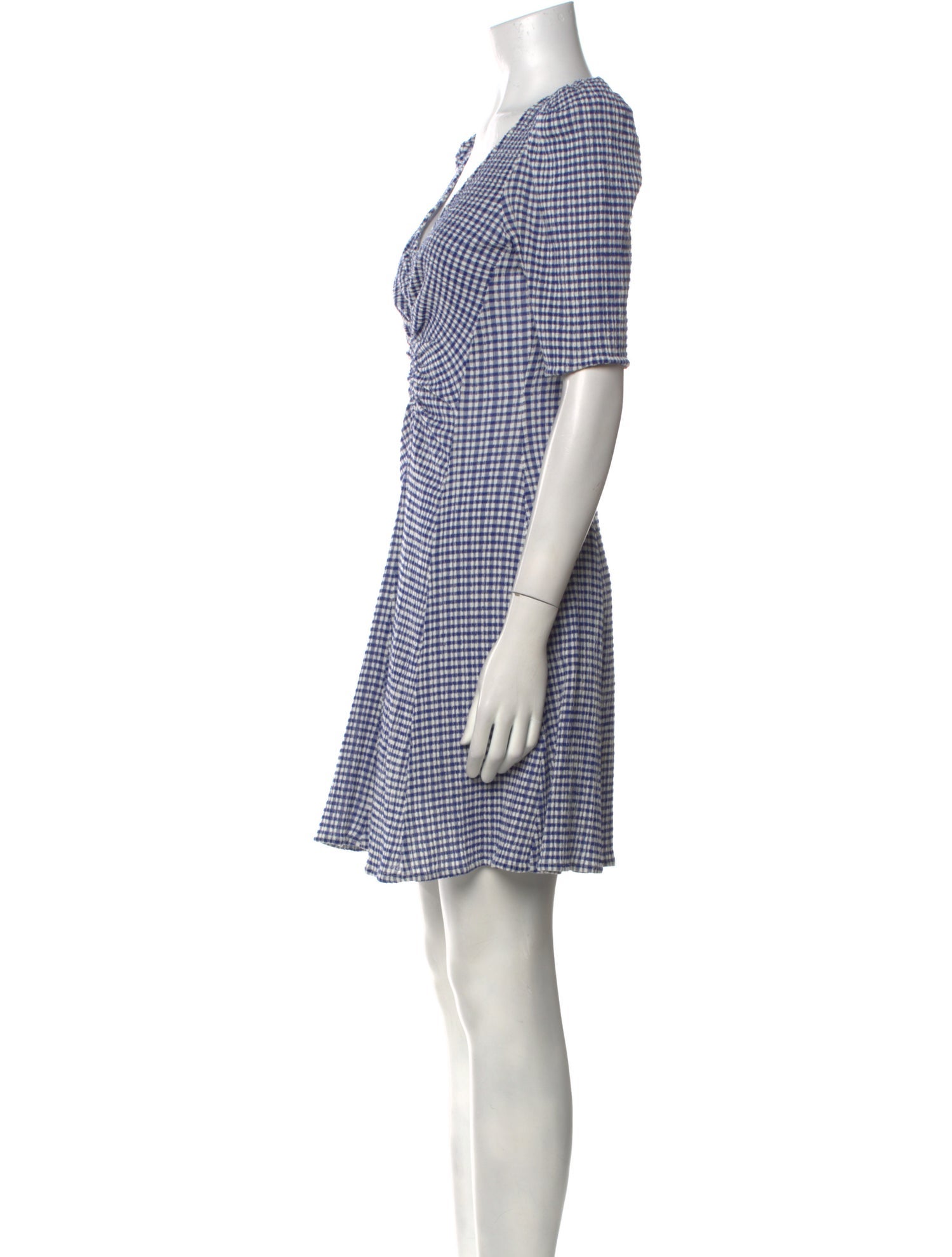 Staud Plaid Print Mini Dress