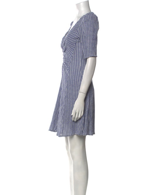 Staud Plaid Print Mini Dress