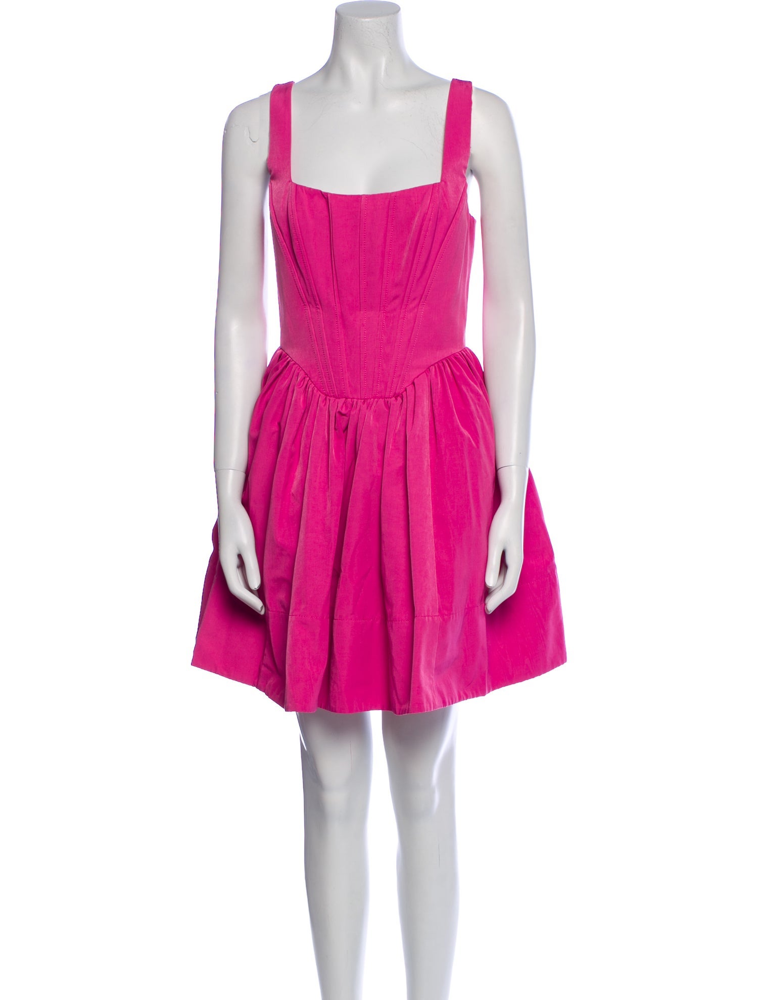 Staud Square Neckline Mini Dress